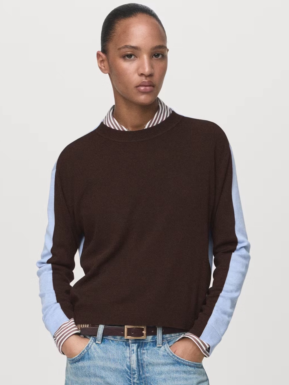 NWT Mango Two-Tone Sweater